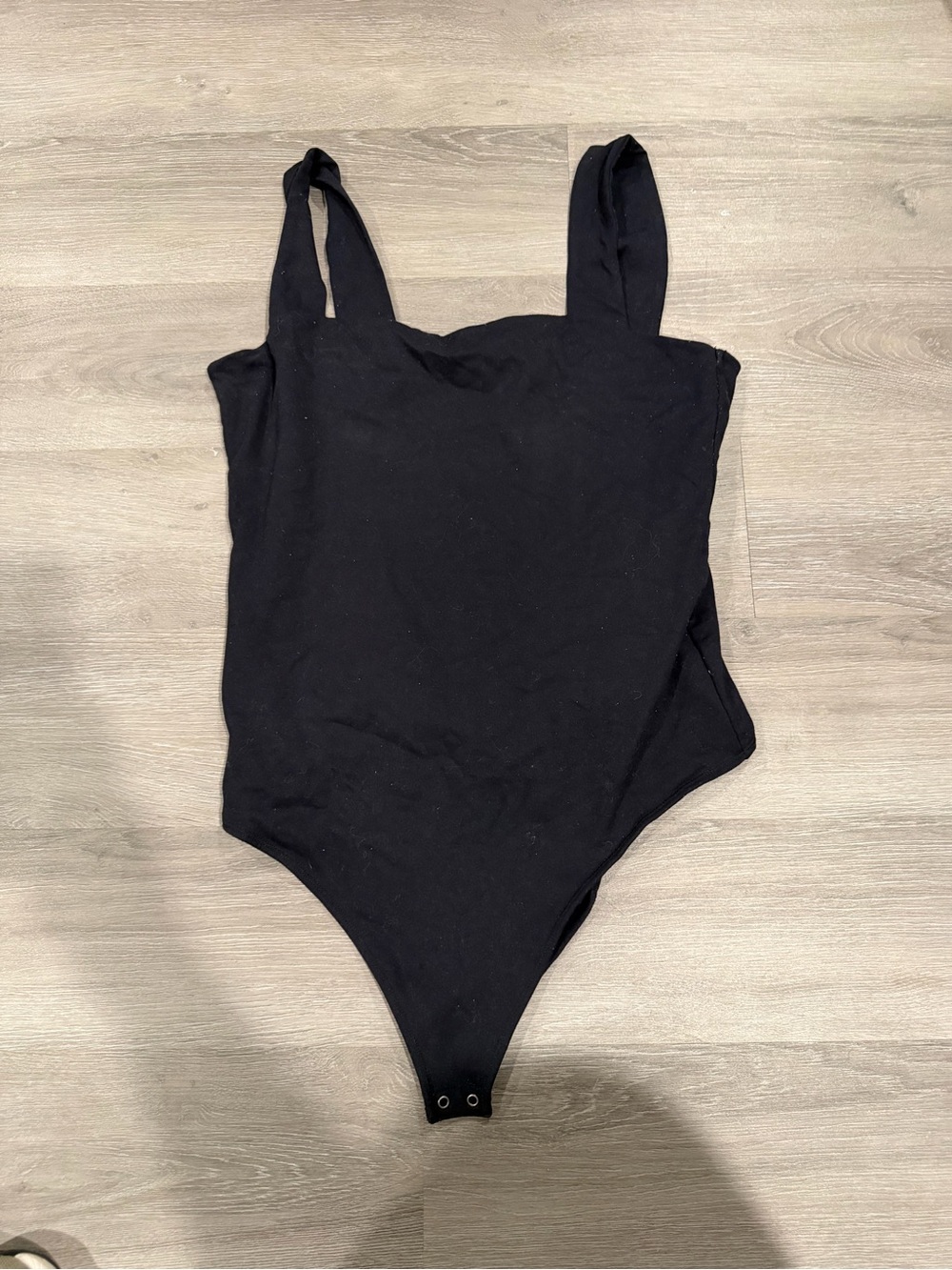 Abercrombie & Fitch Black Sleeveless Scoop-Neck Bodysuit